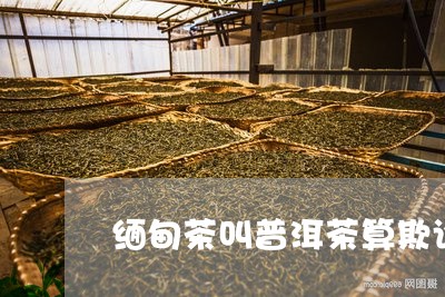 缅甸茶叫普洱茶算欺诈吗/2023102500472