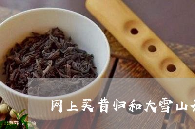 网上买昔归和大雪山茶/2023071363049