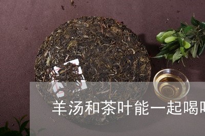 羊汤和茶叶能一起喝吗/2023092365148