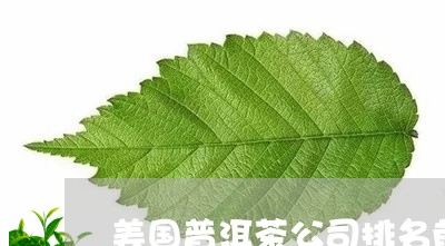 美国普洱茶公司排名前十名/2023083100683