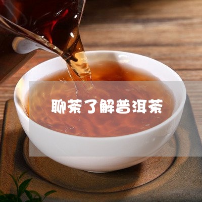 聊茶了解普洱茶/2023120385350