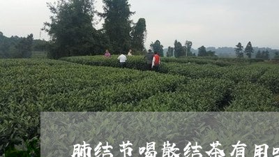 肺结节喝散结茶有用吗/2023071450383