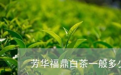 芳华福鼎白茶一般多少钱/2023092114037