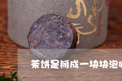 茶饼是掰成一块块泡嘛/2023092102512