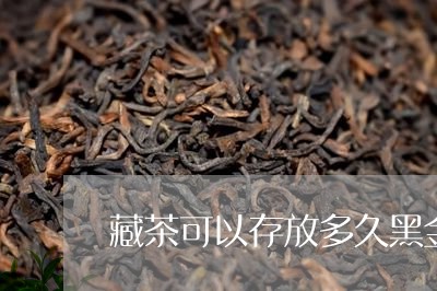 藏茶可以存放多久黑金藏茶/2023051118360