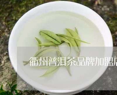 衢州普洱茶品牌加盟店有哪些/2023052831661