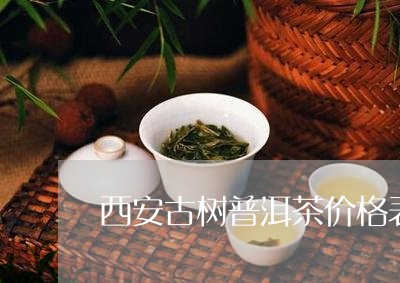西安古树普洱茶价格表及图片/2023121851393