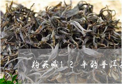 购买藏12年的普洱茶好吗/2023122091616