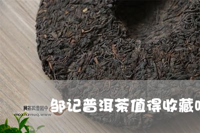 邹记普洱茶值得收藏吗/2023110338581