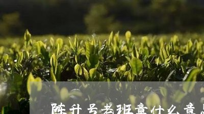 陈升号老班章什么意思/2023092460613