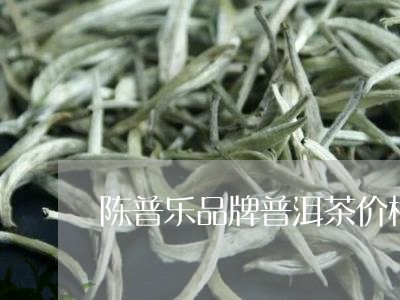 陈普乐品牌普洱茶价格多少钱/2023121802613