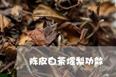 陈皮白茶煨梨功效/2023071245047