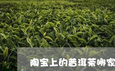 陶宝上的普洱茶哪家好/2023092716160