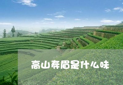 高山寿眉是什么味/2023090841628