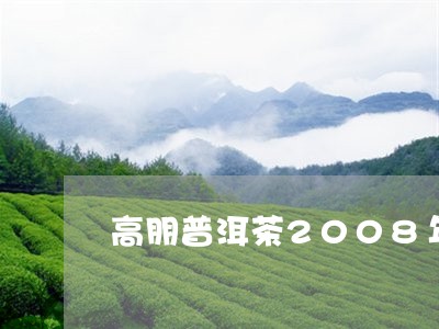 高朋普洱茶2008年/2023100516269