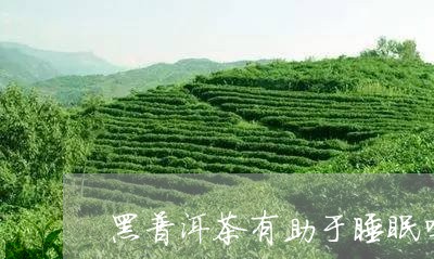 黑普洱茶有助于睡眠吗好吗/2023121881394