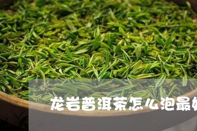 龙岩普洱茶怎么泡最好呢/2023082723406