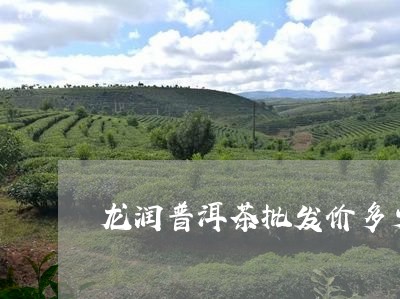 龙润普洱茶批发价多少钱/2023083156050