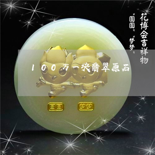 100万一块翡翠原石/2023082545389