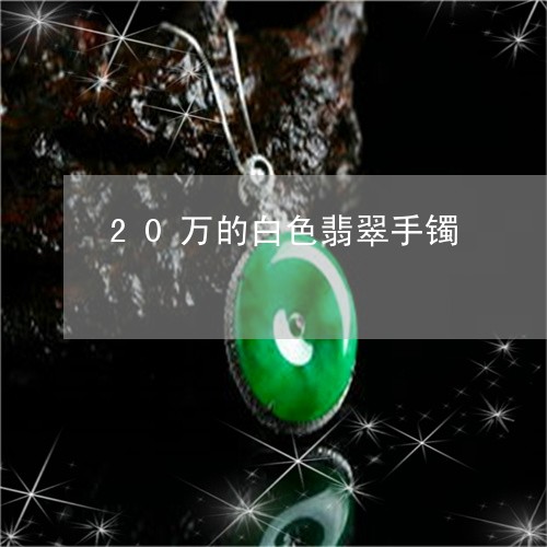 20万的白色翡翠手镯/2023082597062