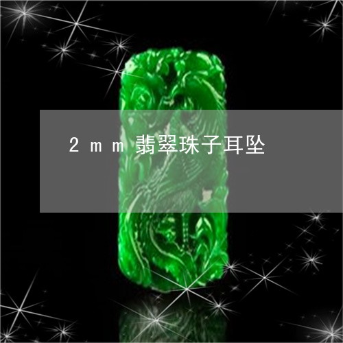 2mm翡翠珠子耳坠/2023082478723