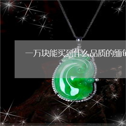 一万块能买到什么品质的缅甸翡翠吊坠/2023080371634