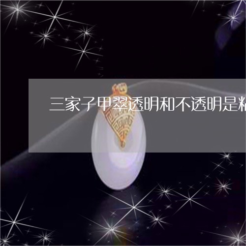 三家子甲翠透明和不透明是粘在一起的吗/2023080302580