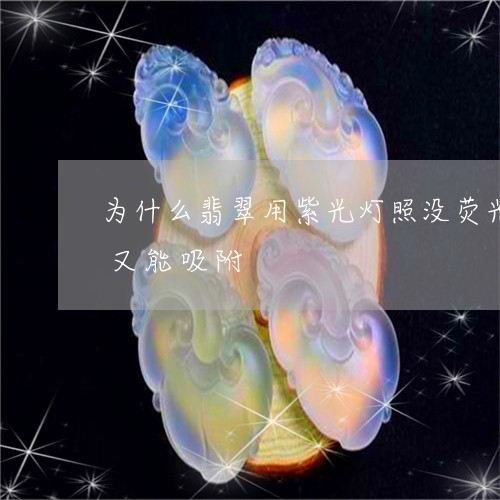 为什么翡翠用紫光灯照没荧光但用纸巾摩擦又能吸附/2023080494025