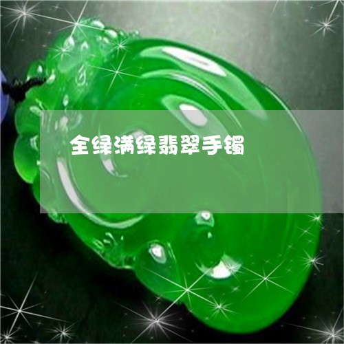 全绿满绿翡翠手镯/2023090823843