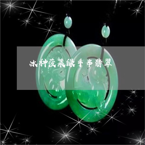 冰种菠菜绿手串翡翠/2023110243657