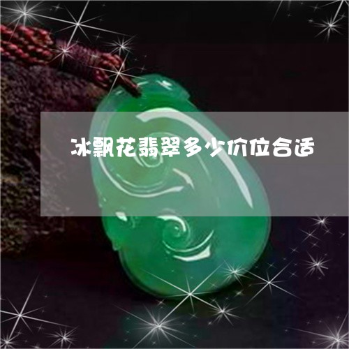 冰飘花翡翠多少价位合适/2023092771707