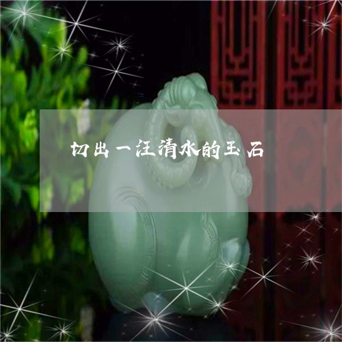 切出一汪清水的玉石/2023110150929