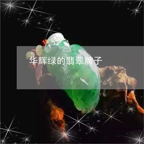 华辉绿的翡翠牌子/2023090696685