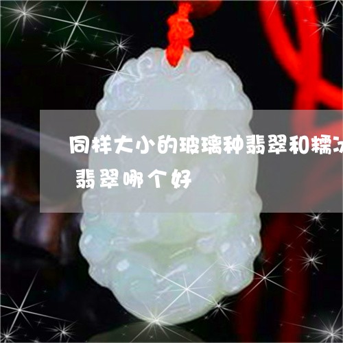 同样大小的玻璃种翡翠和糯冰飘金丝阳绿的翡翠哪个好/2023080466420