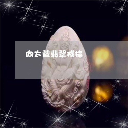 向太戴翡翠戒指/2023051845716