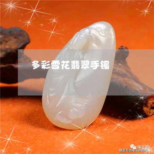 多彩雪花翡翠手镯/2023090683128