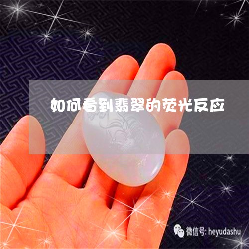 如何看到翡翠的荧光反应/2023100520742