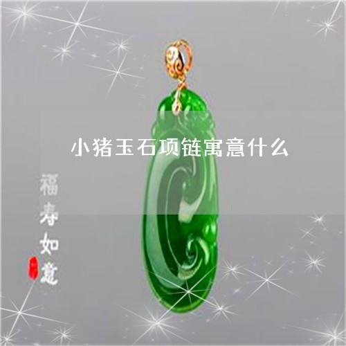 小猪玉石项链寓意什么/2023082591289