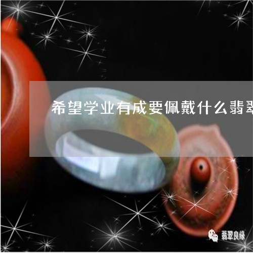 希望学业有成要佩戴什么翡翠挂件/2023110601357