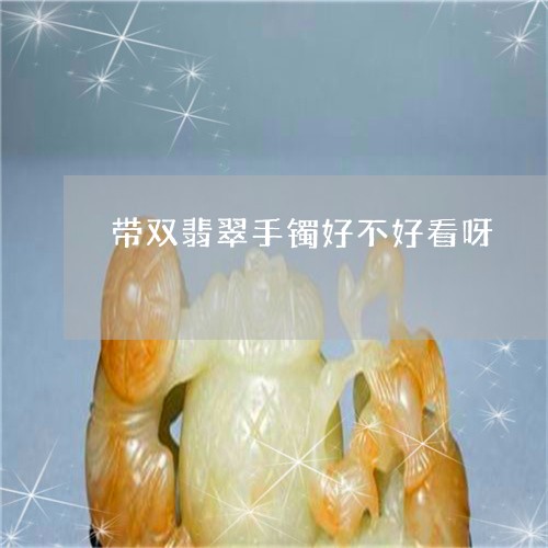 带双翡翠手镯好不好看呀/2023102516335