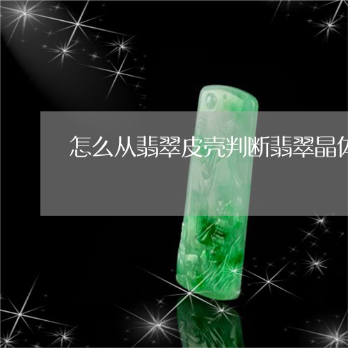 怎么从翡翠皮壳判断翡翠晶体杂质/2023101716692