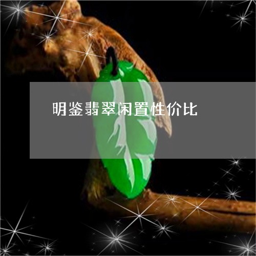 明鉴翡翠闲置性价比/2023101882313