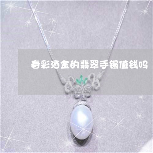 春彩洒金的翡翠手镯值钱吗/2023092861411