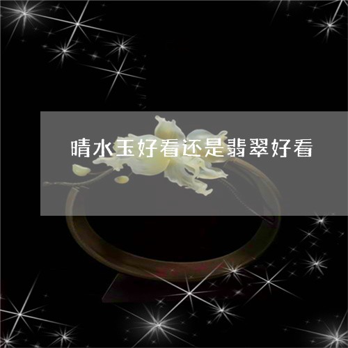 晴水玉好看还是翡翠好看/2023100548830