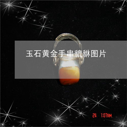 玉石黄金手串貔貅图片/2023102427264