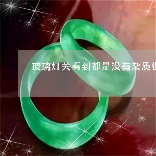 玻璃灯关看到都是没有杂质很通透的吗/2023080303366