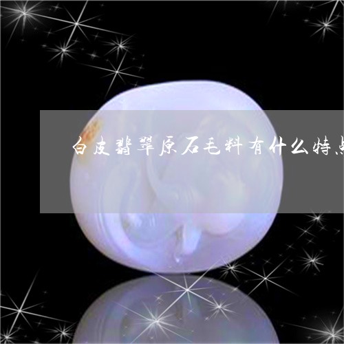 白皮翡翠原石毛料有什么特点/2023101718913