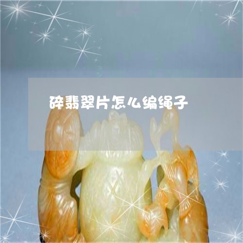 碎翡翠片怎么编绳子/2023101922684