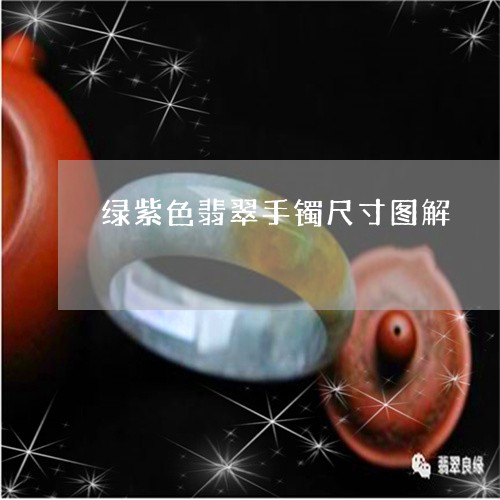 绿紫色翡翠手镯尺寸图解/2023102515819