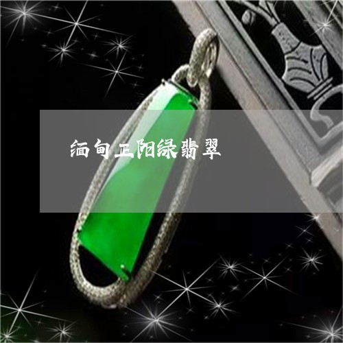 缅甸正阳绿翡翠/2023051842705